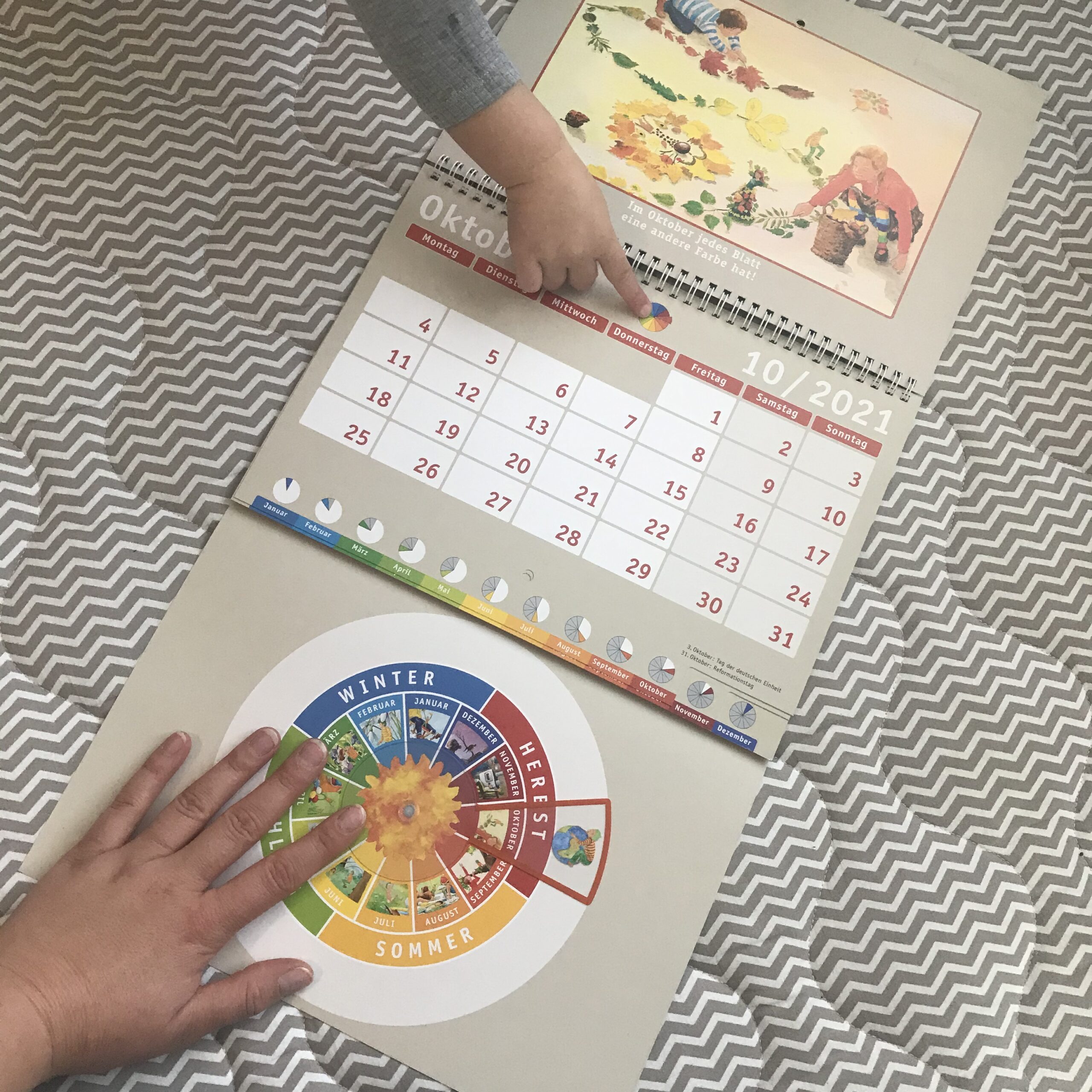 ein kalender für kinder  montessoriinspiriert  diy inspiration montessori